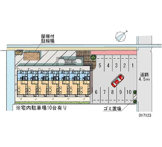 ★手数料０円★能美市中町　月極駐車場（LP）